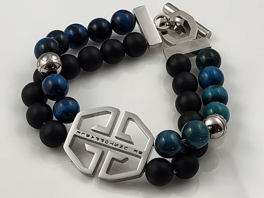 Beinire Tenacity Bracelet - Blue Tiger Eye & Silver